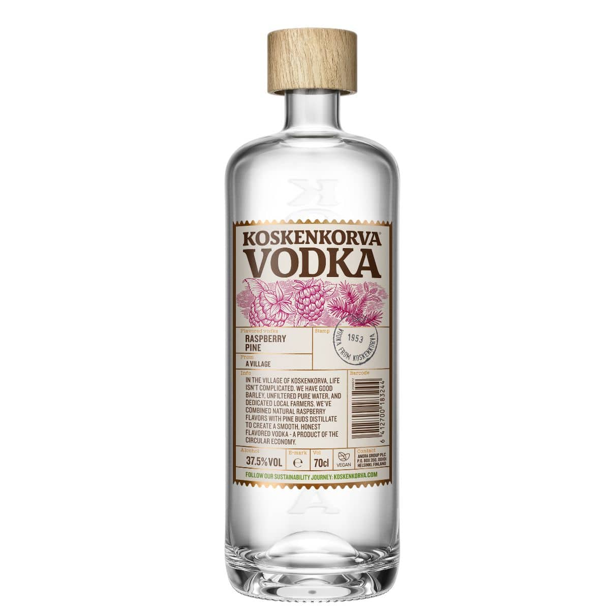 Vodka Koskenkorva Frambuesa 1L